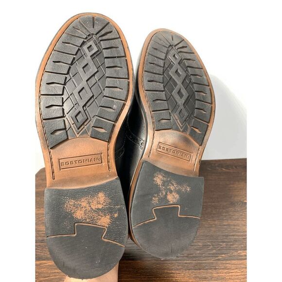 Bostonian Men's Derby Oxford Shoes Lace Up Almond Toe Black Leather Size 9M - Picture 9 of 9